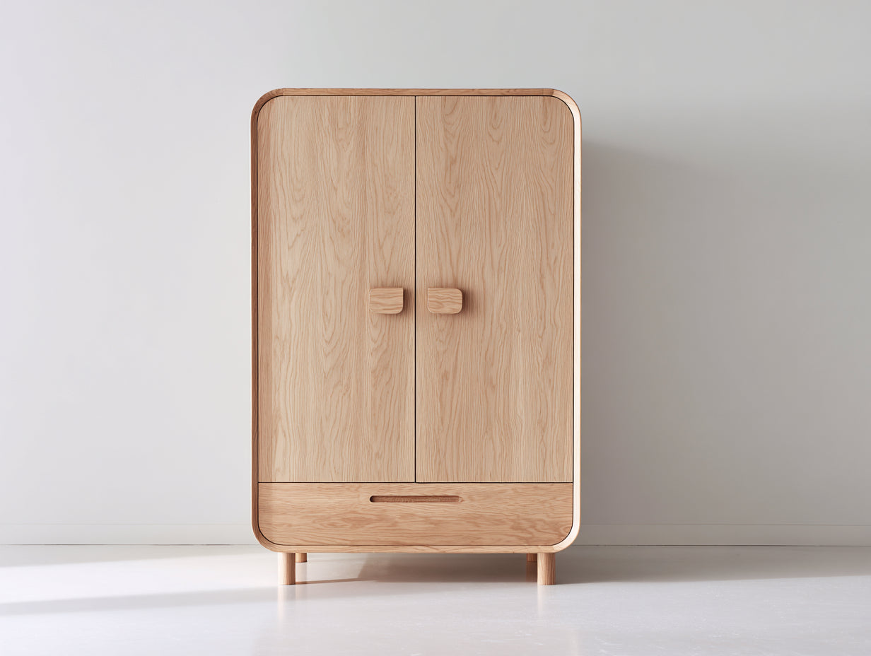 Armoire - Bois - 84x48x180 cm - Bois naturel - Rangement vêtements