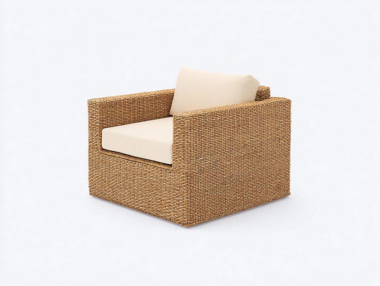 Fauteuil en rotin-rotin-bois-92x86x76 cm-naturel-écru-contemporain