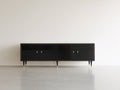 Meuble d'entrée - bois - 220x45x76 cm - noir-doré - élégant