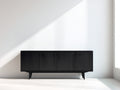 Meuble d'entrée - bois - 170x40x68 cm - noir - contemporain