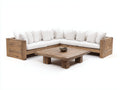 Canapé de jardin-bois-285x285x84 cm-naturel-écru-rustique