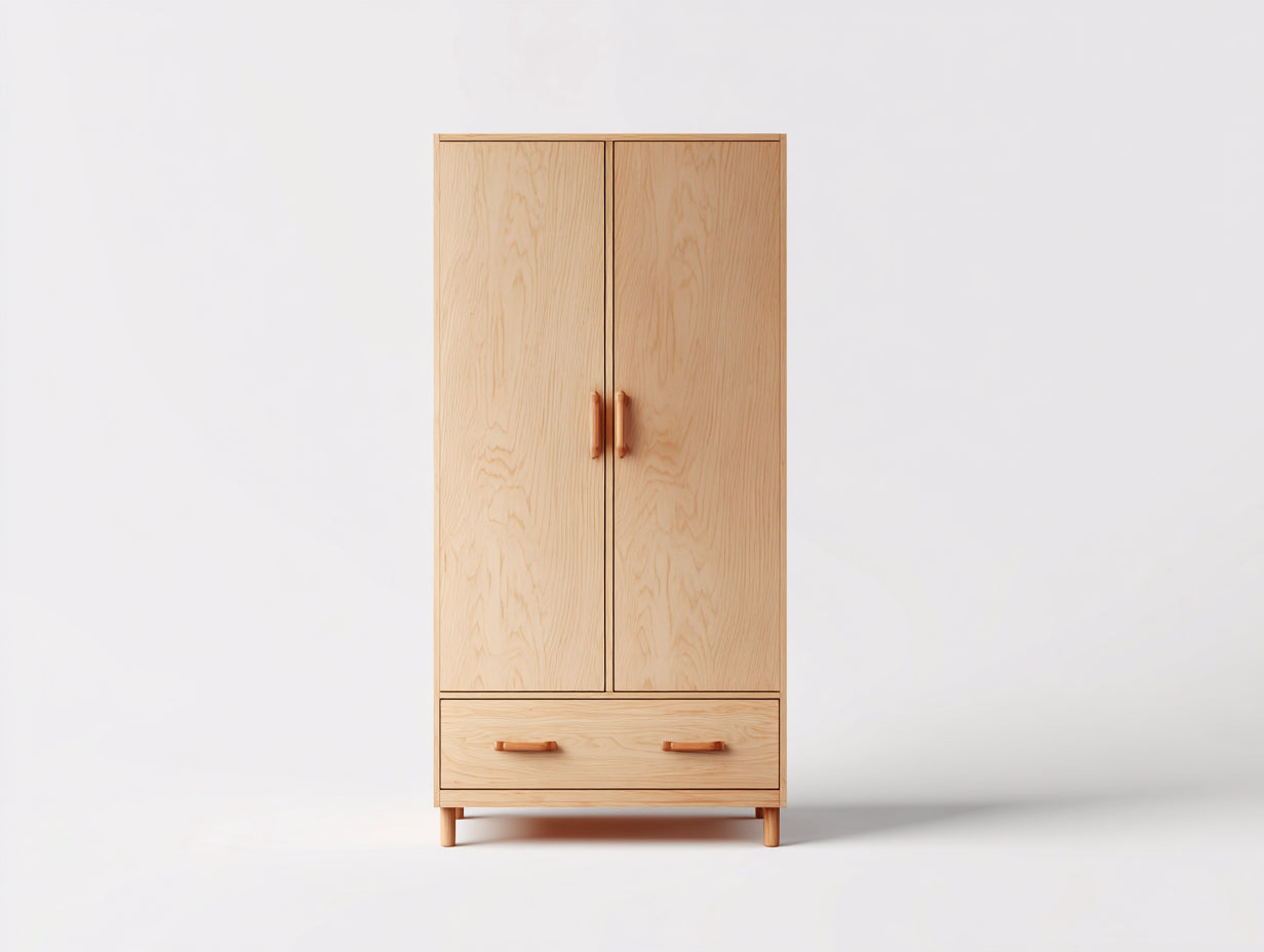 Armoire - Bois - 86x49x178 cm - Bois naturel - Style scandinave