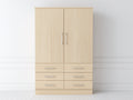 Armoire - Bois - 100x55x190 cm - Bois clair - Rangement chambre
