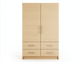 Armoire - Bois - 98x54x188 cm - Bois clair - Rangement vêtements