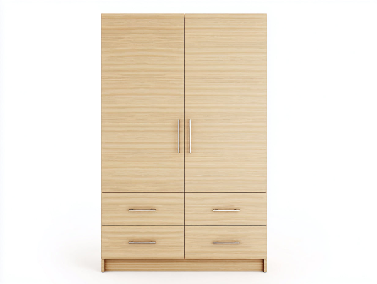 Armoire - Bois - 98x54x188 cm - Bois clair - Rangement vêtements