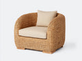 Fauteuil en rotin - rotin - 91x84x77 cm - miel-beige - bohème